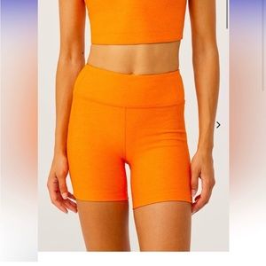 Outdoor Voices Orange Biker Shorts - Size L Large